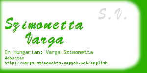 szimonetta varga business card